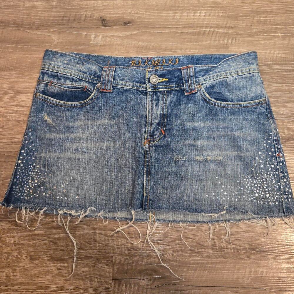Niki biki y2k rhinestone denim